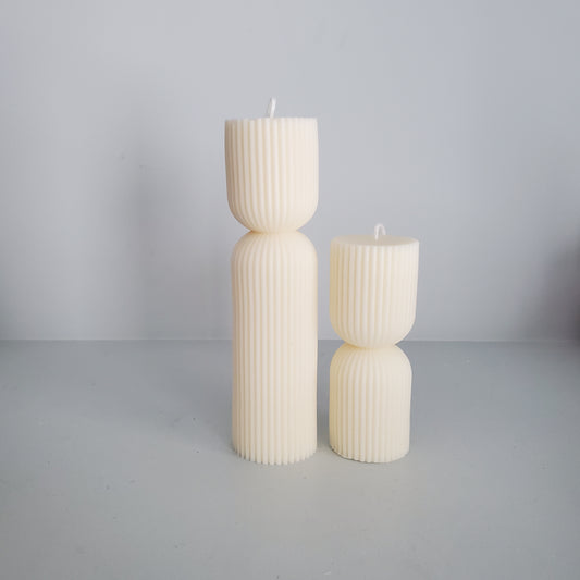 home decor, ribbed pillar candle, wedding decor, gift ideas