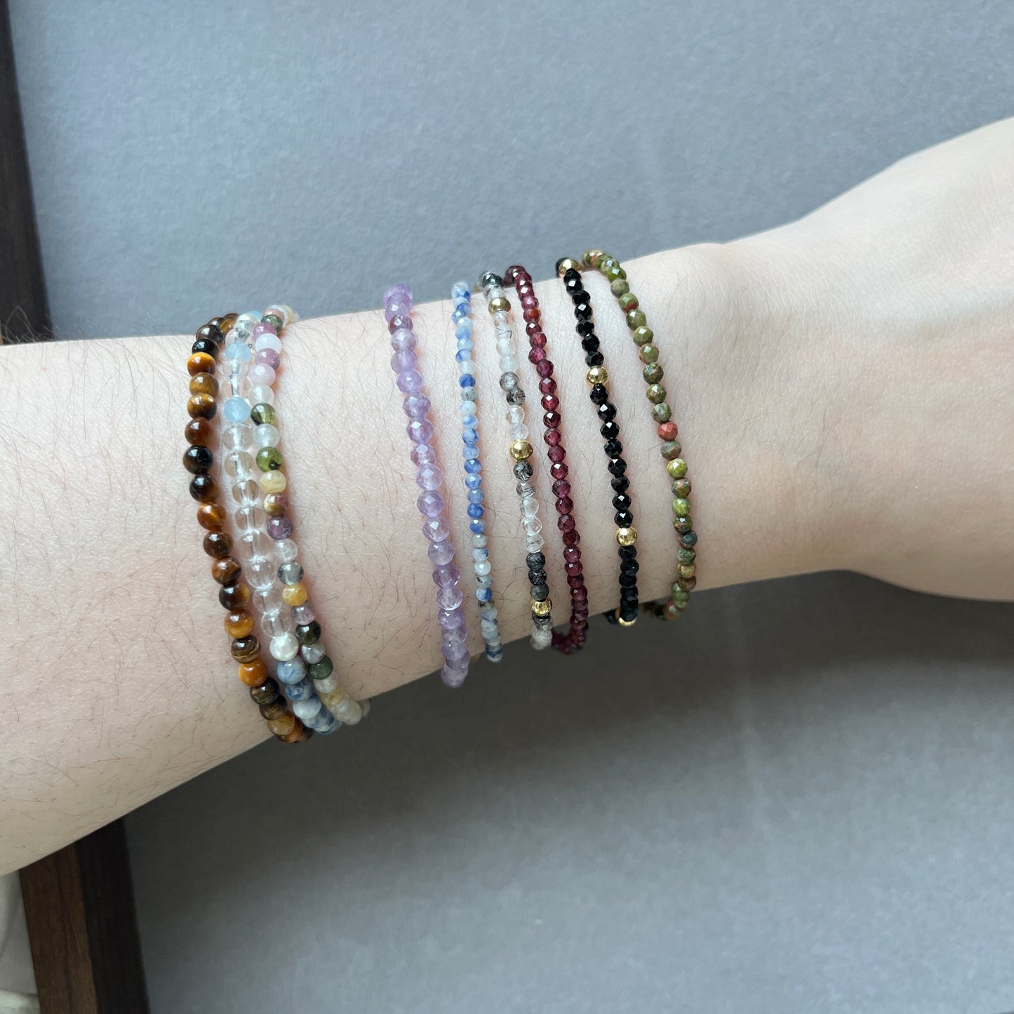 Tiny gemstone bracelet