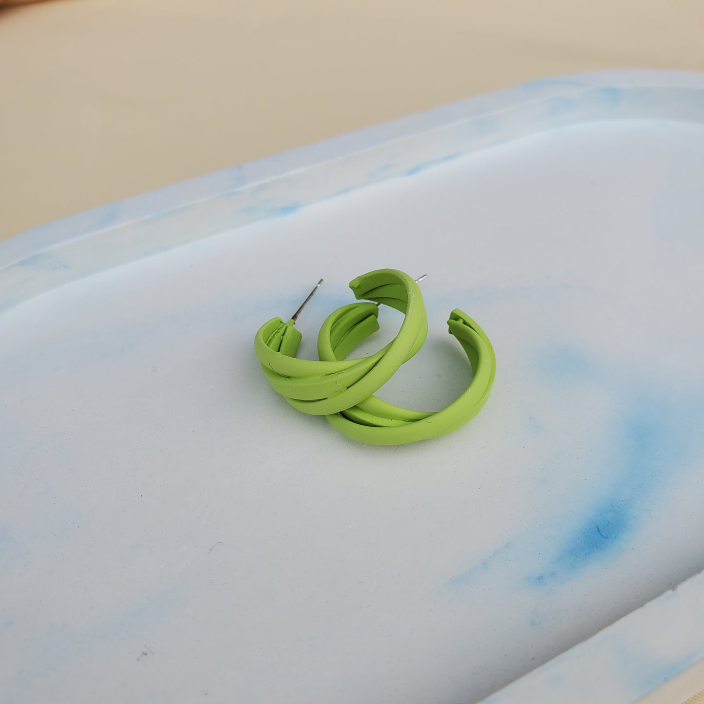 Colored hoop earrings