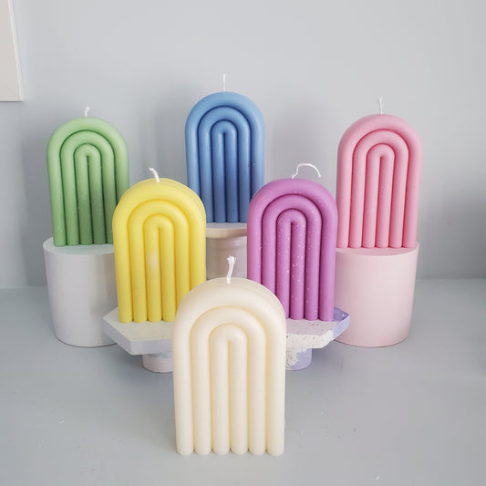 Small rainbow candle