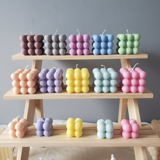 Signature Bubble cube candle