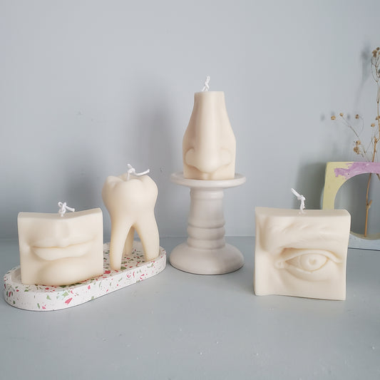 Facial feature candle