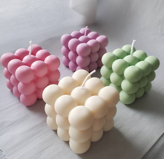 Signature Bubble cube candle