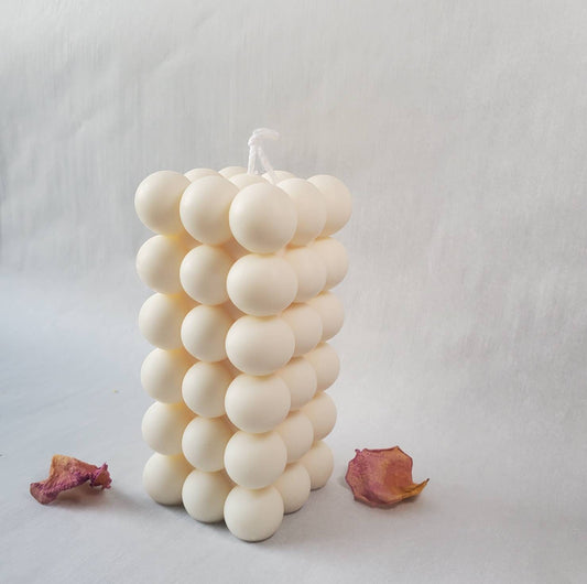 Double Bubble Candle - Tall Square Decorative Candle