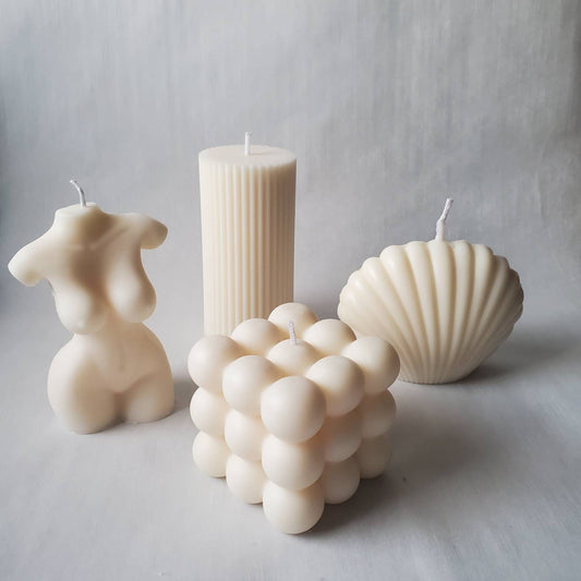 Bubble cube candle gift set