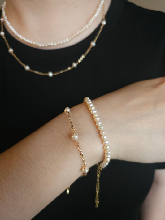 18k Gold Plated Pearl necklace