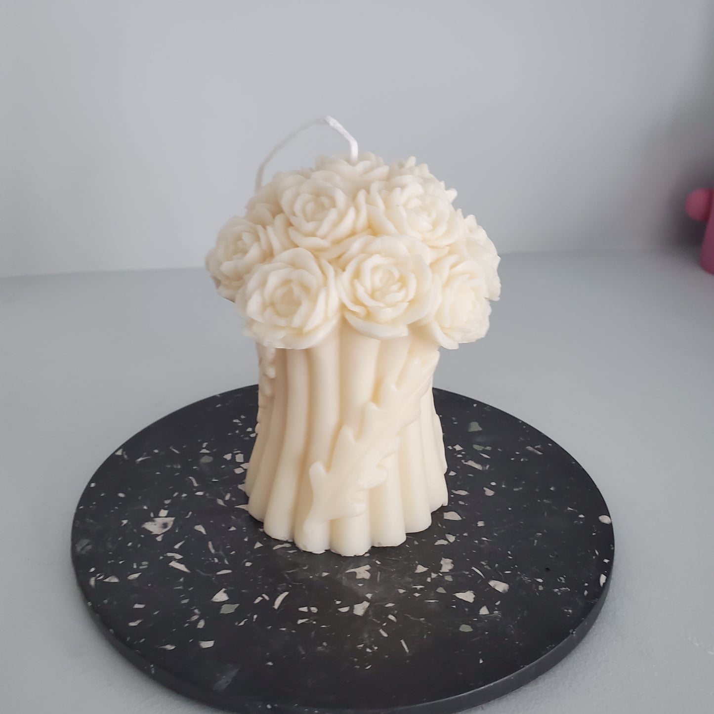 Flower bouquet candle, wedding gift, rose candle
