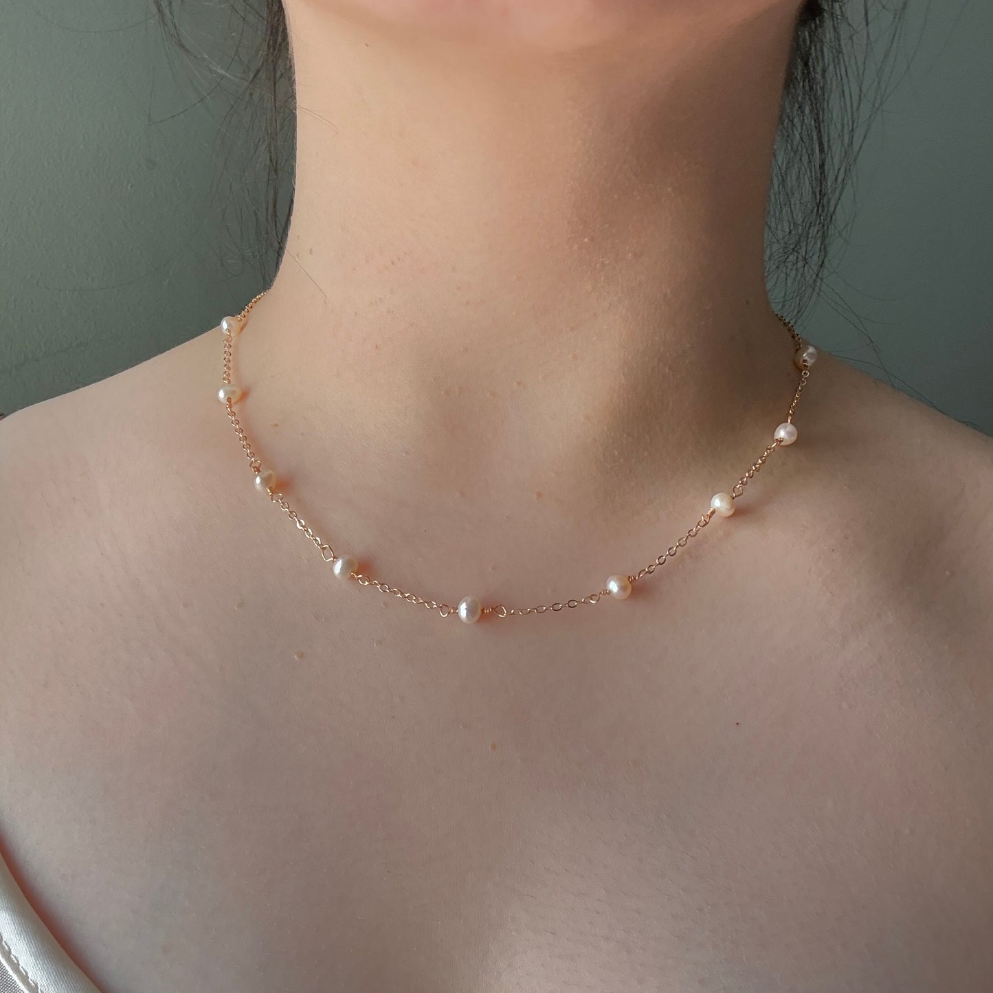 18k Gold Plated Pearl necklace