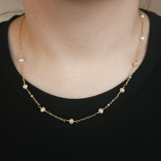 18k Gold Plated Pearl necklace