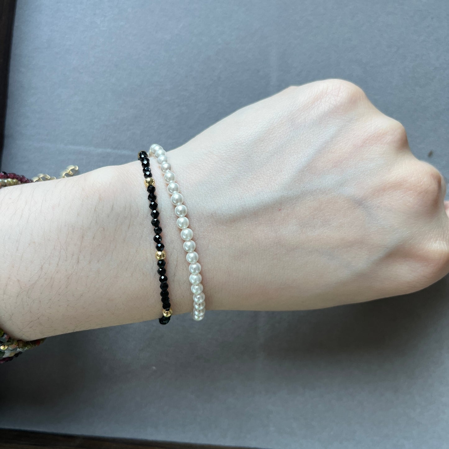 Tiny gemstone bracelet