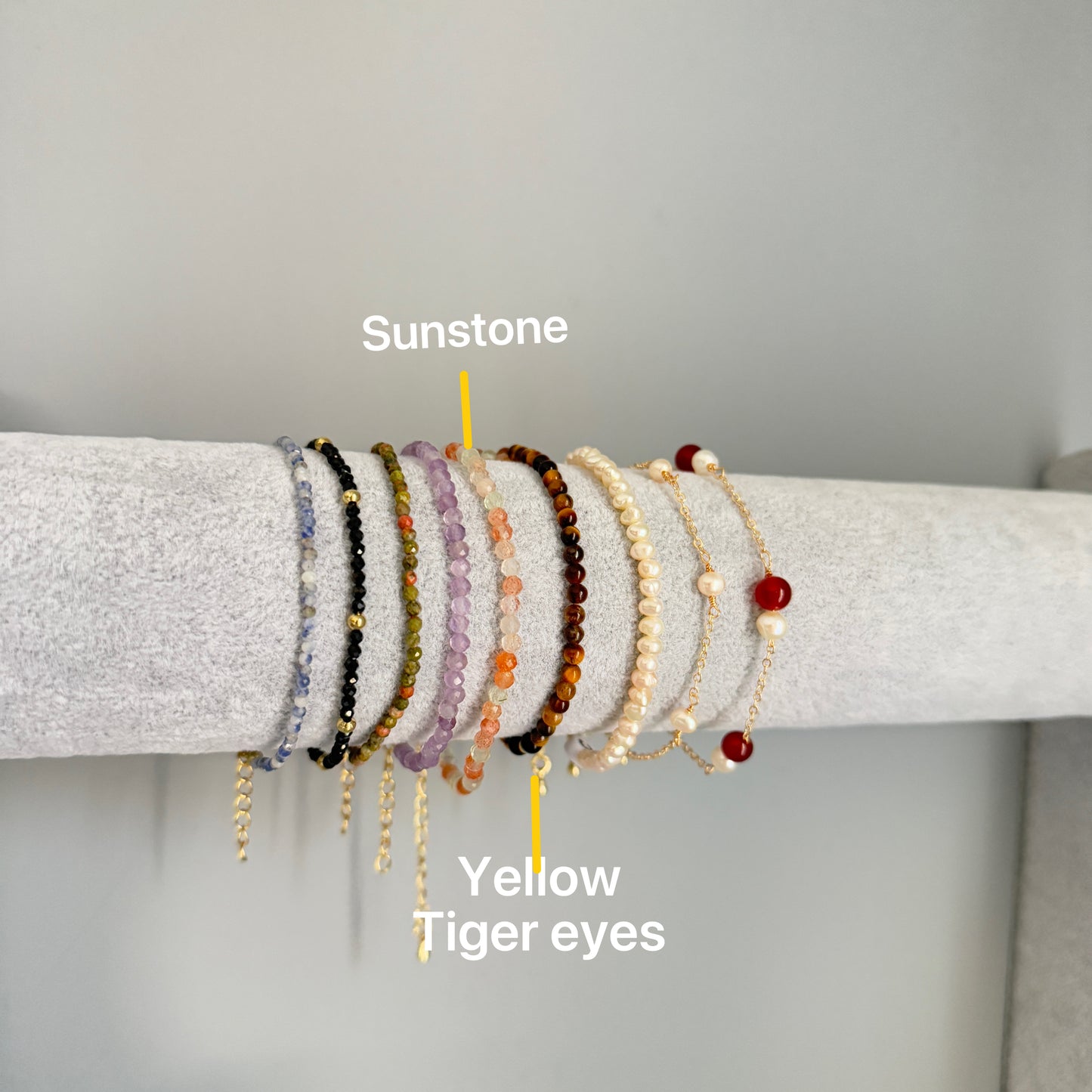 Tiny gemstone bracelet