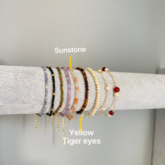 Tiny gemstone bracelet