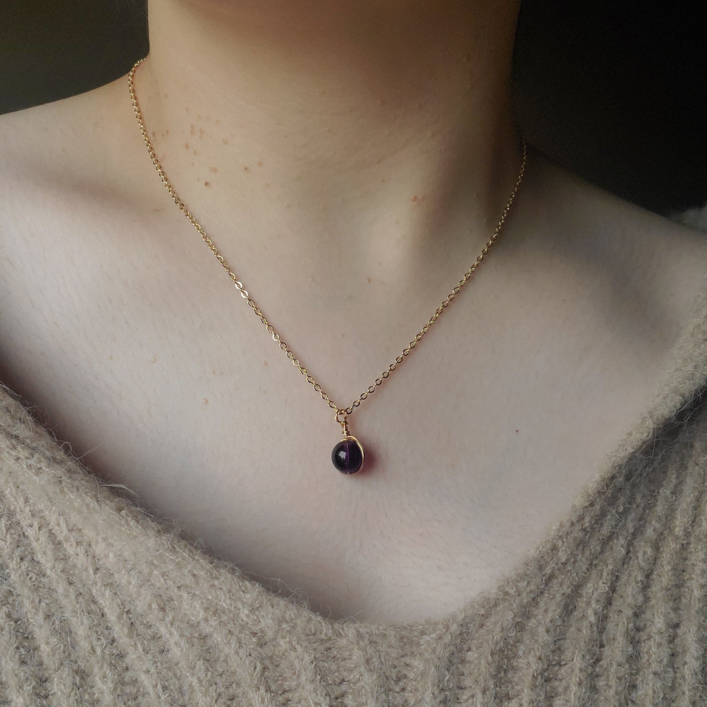 Dainty Amethyst Necklace