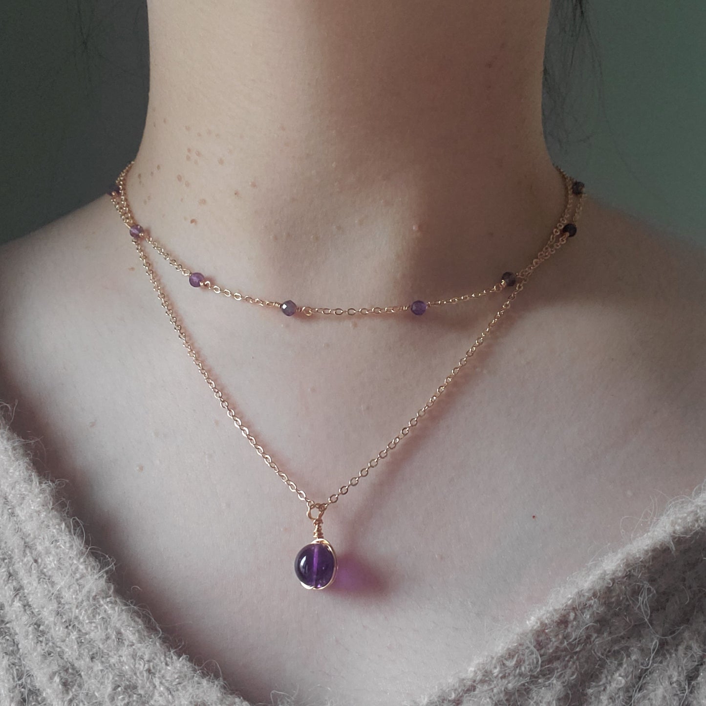 Dainty Amethyst Necklace