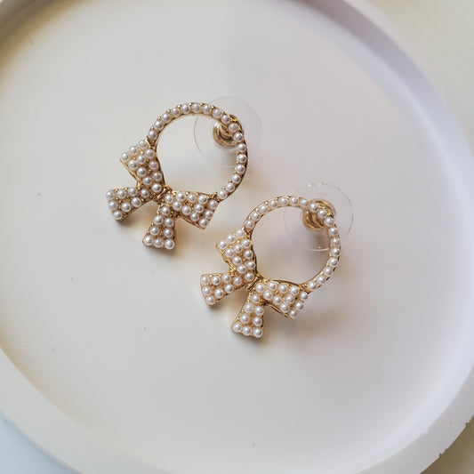 Bowknot girl earrings