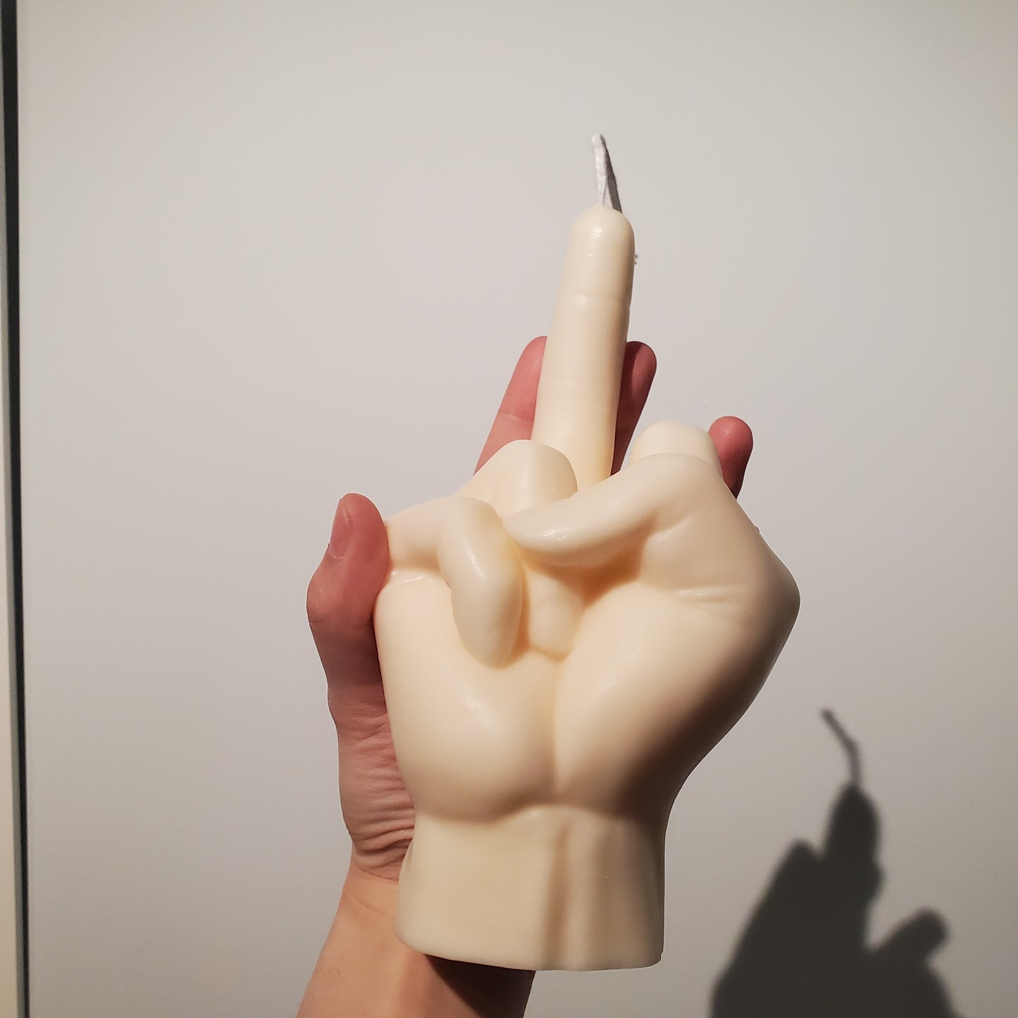 Giant middle finger candle