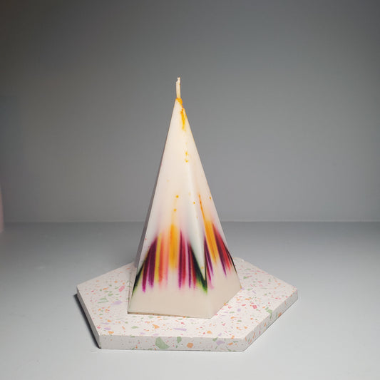 Rainbow Pyramid Candle