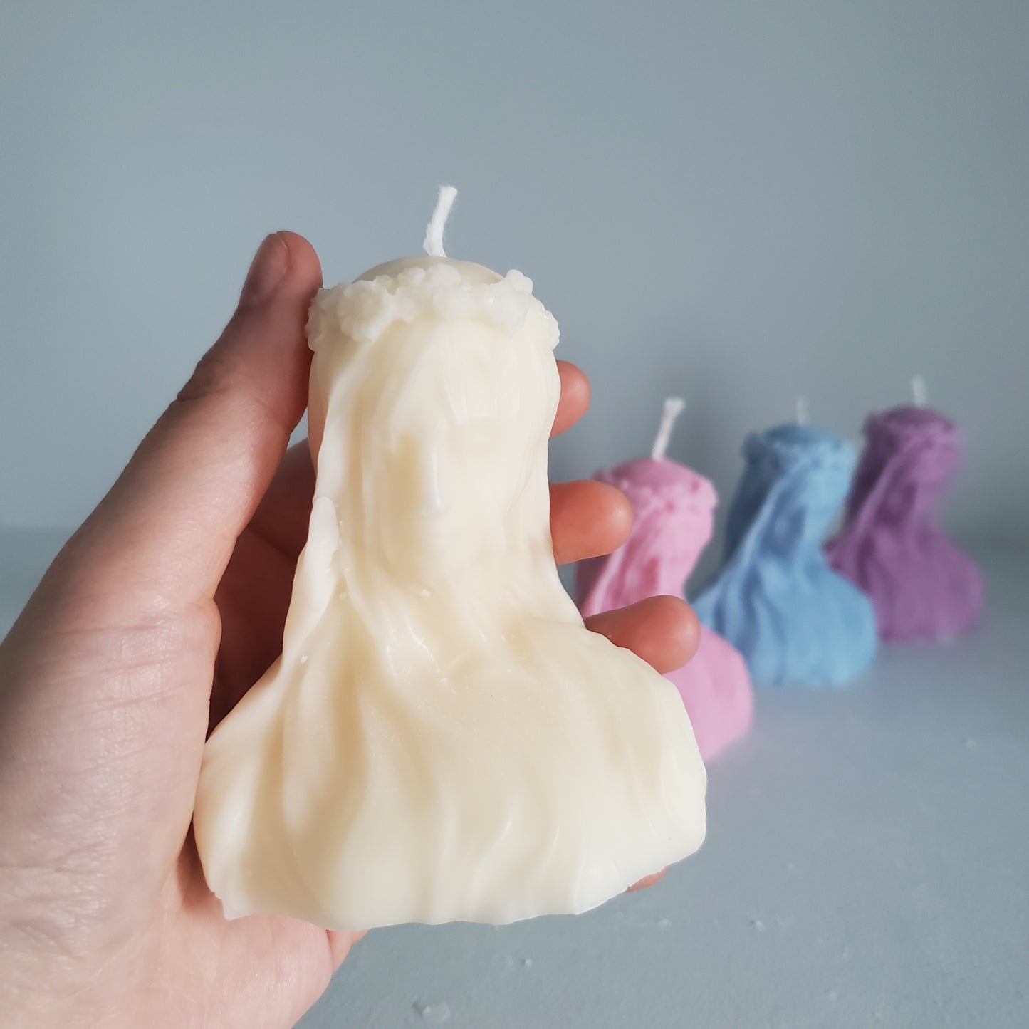 Small veiled lady candle
