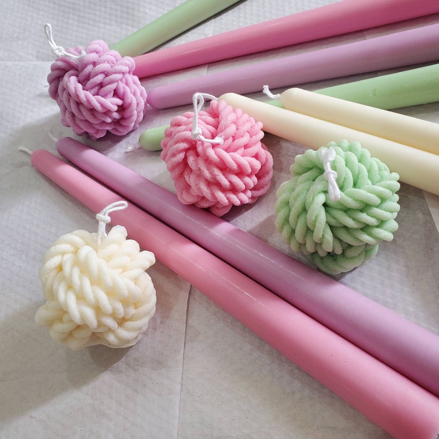 Small Yarn Ball Candle Rope Knot Candle All4candle